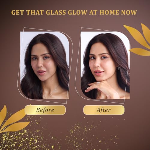 Image of Fem Glass Glow Facial Kit with 24K Gold & Niacinamide - 35ml | Instantly Brightens & Revives Glow | Reduces Dullness & Dark Spots | Deeply Nourishes, Purifies Pores & Firms Skin
