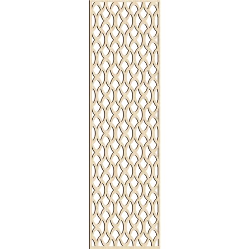 Image of Resort Decorative Pierced Fretwork Wood Wall Panels, 27 3 /8 inchW x 69 3 /8 inchH x 1 /4 inchT, Birch