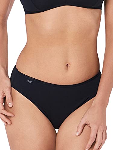 Sloggi Tai Briefs Knickers 24/7 Cotton Mid Rise Stretch 96% Cotton Brief Black #TOP2