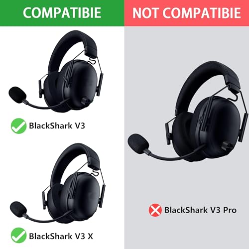 Defean Cooling Gel Earpads para Razer BlackShark V3 / V3X (No para V3 Pro) | Almohadillas de Gel de Enfriamiento y Espuma para Micrófono para BlackShark V3 / V3X, espuma de aislamiento de ruido de alta densidad miniatura 2