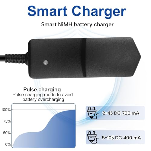 RC Ladegerät Intelligentes 2.4V-12V NIMH/NICD Akku Ladegerät Mit 6 Anschlüssen Mini und Standard TA-Miya/SM 2P/JST/Huanqi/XH3P Chargeur Batterie Voiture RC Für Ferngesteuerte Autos, Flugzeuge, Boote