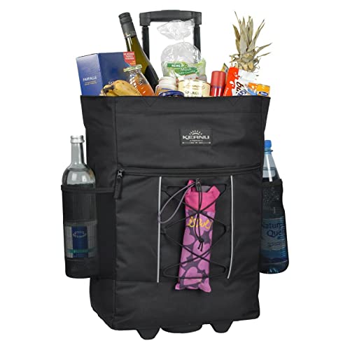 KEANU Einkaufstrolley Wheel Trolley Shopping Damentasche Einkaufsroller Korb Shopper - Trinity - Farbauswahl (Pure Black… – Bild 3