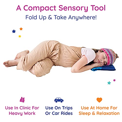 Fun And Function – Hug Sleeping Bag – Calming Sensory Sack For Kids –Calming Pressure Spandex Body Sock – Blue #TOP4