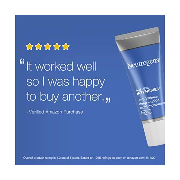 Neutrogena-Ageless-Intensives-Anti-Wrinkle-Retinol-Cream-with-Hyaluronic-Acid-Night-Moisturizer-Cream-with-Retinol-Vitamin-E-Glycerin-Hyaluronic-Acid-and-Shea-Butter-14-oz Neutrogena Ageless Retinol Cream - Anti-Wrinkle Night Moisturizer with Hyaluronic Acid, Vitamin E & Shea Butter, 1.4 oz