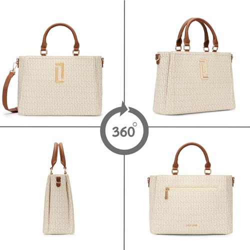 Image of Lavie Luxe Women's Daphne 3 Compartment Satchel Bag | Satchel Handbag for Work | Ladies purse | Stylish Shoulder Bag | Gift for Women