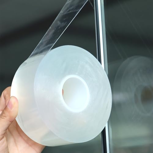 Image of Transparent Window Weather Sealing Tape 2 Inch x 66 FT Weather Stripping Residue-Free Clear Window Insulation Tape for Doors Windows and Shower Glass Gaps (2 in * 66 FT)