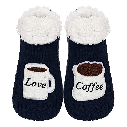Image of ZYZX Cute Funny Slipper Socks for Women with Grips,Fuzzy Socks Indoor