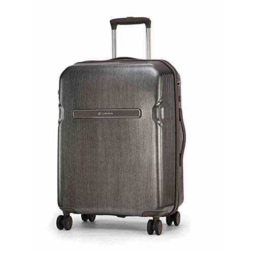 Image of Carlton Fremont | Cabin Trolley Bag, 56 Cm Small Hardsided Luggage | 8 Wheels, TSA Lock | Polycarbonate | Premium Suitcase for Travel | 5 Year International Warranty | Gun Metal