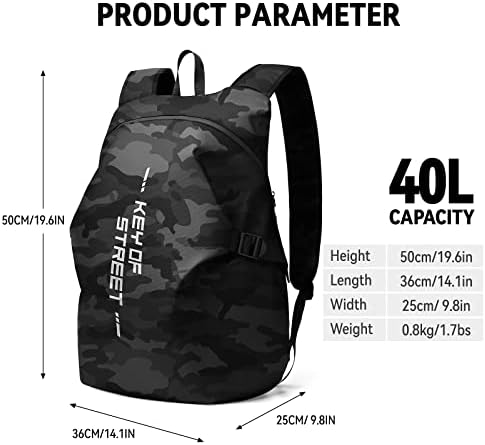 WEPLAN Motorcycle Backpack,Waterproof Helmet Backpack for Men,Motorcycle Accessories,Travel Backpack,Student School Bag