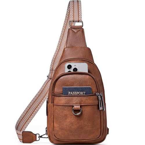Image of cakang Womens Sling Bag Crossbody Bags for Women Vegan Leather Sling Backpack Daypack Fanny Pack Crossbody Purse Travel
