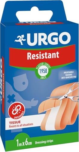 Urgo - Resistente - Tejido resistente a los roces y estiramientos - Banda de 1 m x 6 cm