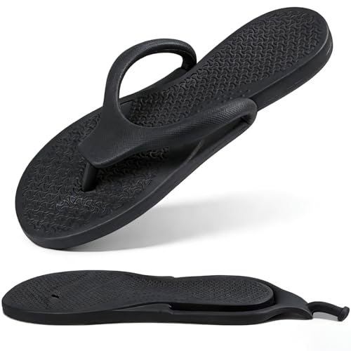 ZOORON Flip Flops for Women Men Lightweight Shower Shoes Foldable Travel Slippers Non-Slip Quick-Dry Bathroom Summer Beach Thong Sandals