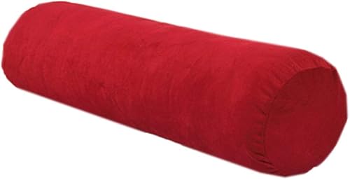 Miniatura 7 de Almohada redonda de terciopelo suave, cojín de cintura para sofá cama, almohada cilíndrica larga para cuello cervical con funda de almohada lavable