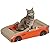 PawHut Cat Scratching Board, 2 in 1 Cat Scratcher Cardboard, Car-shaped Cat Scratch Bed with Catnip, for Indoor Use, 50 x 30 x 12.5cm, Red