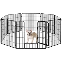 Polar Aurora Dog Playpen Dog Pen Fences for Indoor Use,8 Panels 32" Height Metal Puppy/Medium Dog Pen Outdoor for RV,Camping,Yard