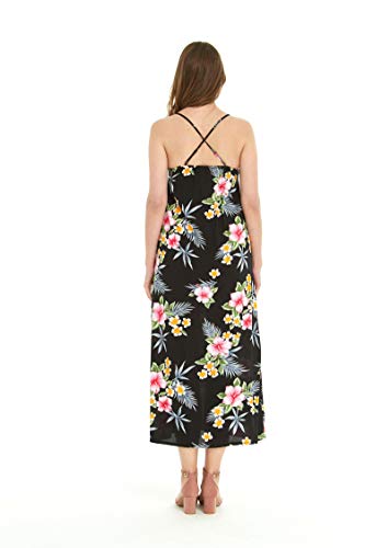 Image of Family Matching Hawaiian Clothes, Hibiscus Black | Black Hibiscus Print • Soft Rayon Fabric • Family Matching Outfits • Vacation Ready • Luau Party Wear