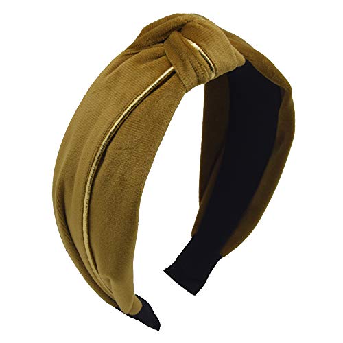 1Pcs Velvet Headbands for Women Knotted Headbands Turban Headbands for Women Wide Headbands for Women Twisted with Cloth Wrapped Headbands for Women Headwear Barrette Styling Tools Accessories,Ginger