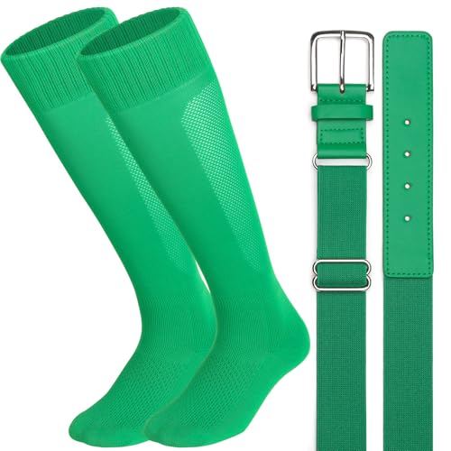 Baseball Socks and Belt Combo for Youth Adult Softball Sock Belt for Boys and Girls