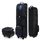 NOVOWAY Golf -Reisetasche mit großer Kapazität mit Rad, leichtes Golfbeutel -Reiseback für Fluggesellschaften,Blau