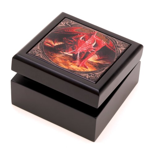 Gifts & Decor Regalos y decoración fantasía Color Rojo Dragon Joyero Joyas Caja de Tesoro