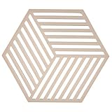 Zone Denmark Hexagon Topfuntersetzer Hitzebeständig, Silikon Untersetzer, Praktische und Dekorative Topf-Untersetzer, Spülmaschinenfest, 16 x 14 cm, Desert