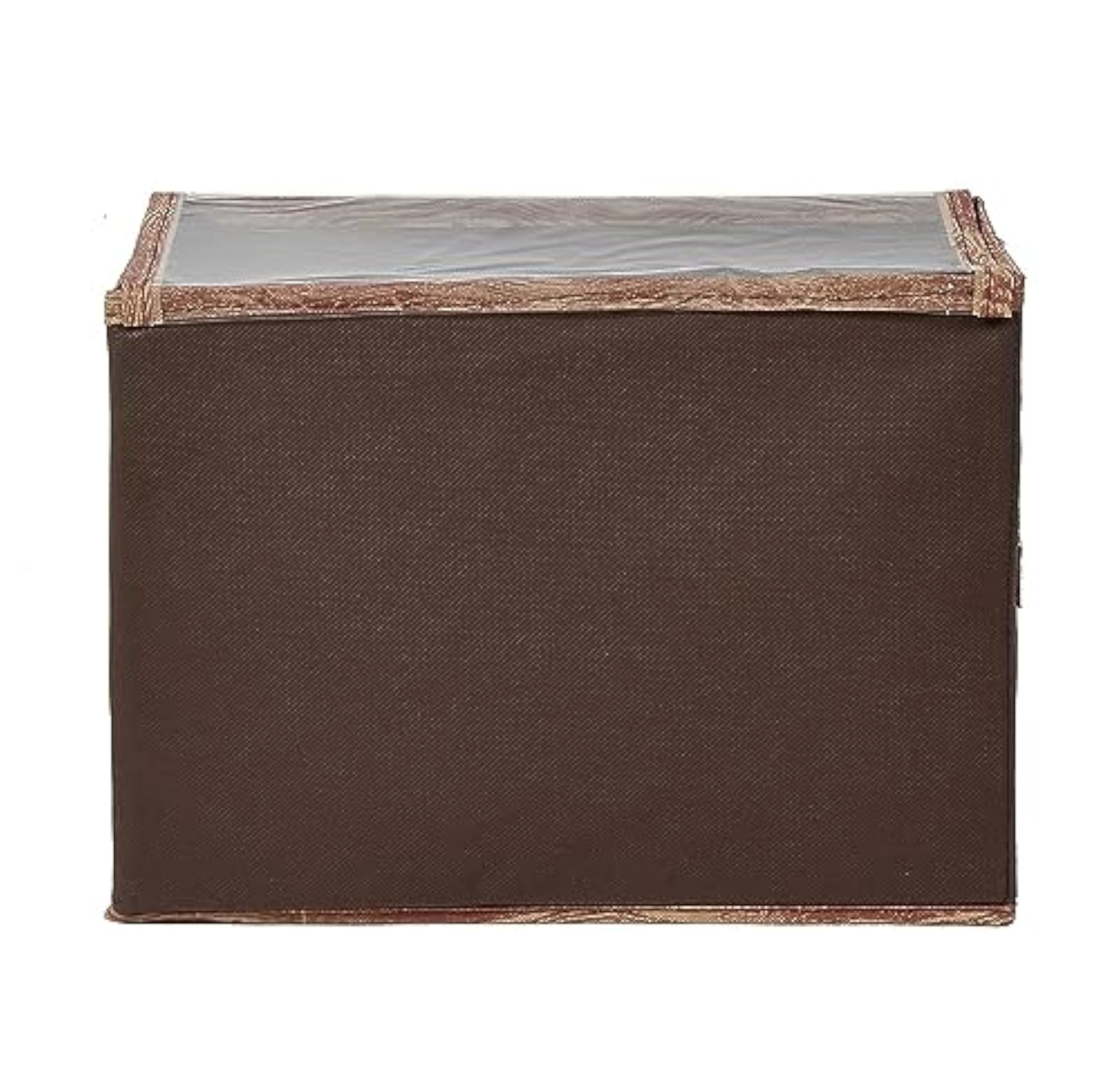 Wooden Print Small Storage Box with Lid, Foldable Organizer