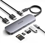 Anker Nano 8-in-1 USB C Station d'accueil, double moniteur Portable Dock avec 4K@60 Hz HDMI, 10 Gbps 1 USB-C, 2 USB-A 3.0, 85W PD, SD/TF, pour Dell, Lenovo, HP, et les ordinateurs portables Windows (chargeur non inclus) HDMI 4K@60Hz, USB-C 10Gbps, 2 USB-A 3.0, PD 85W