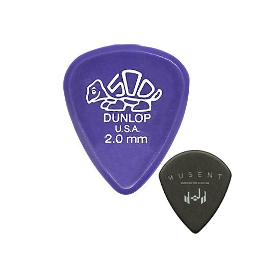 Jim Dunlop Delrin Pick 12�� �Z�b�g �W�� �_�����b�v �f������ �s�b�N 2.00mm �� Musent Custom Players Pick �t�� | 41B200-PUR-12P