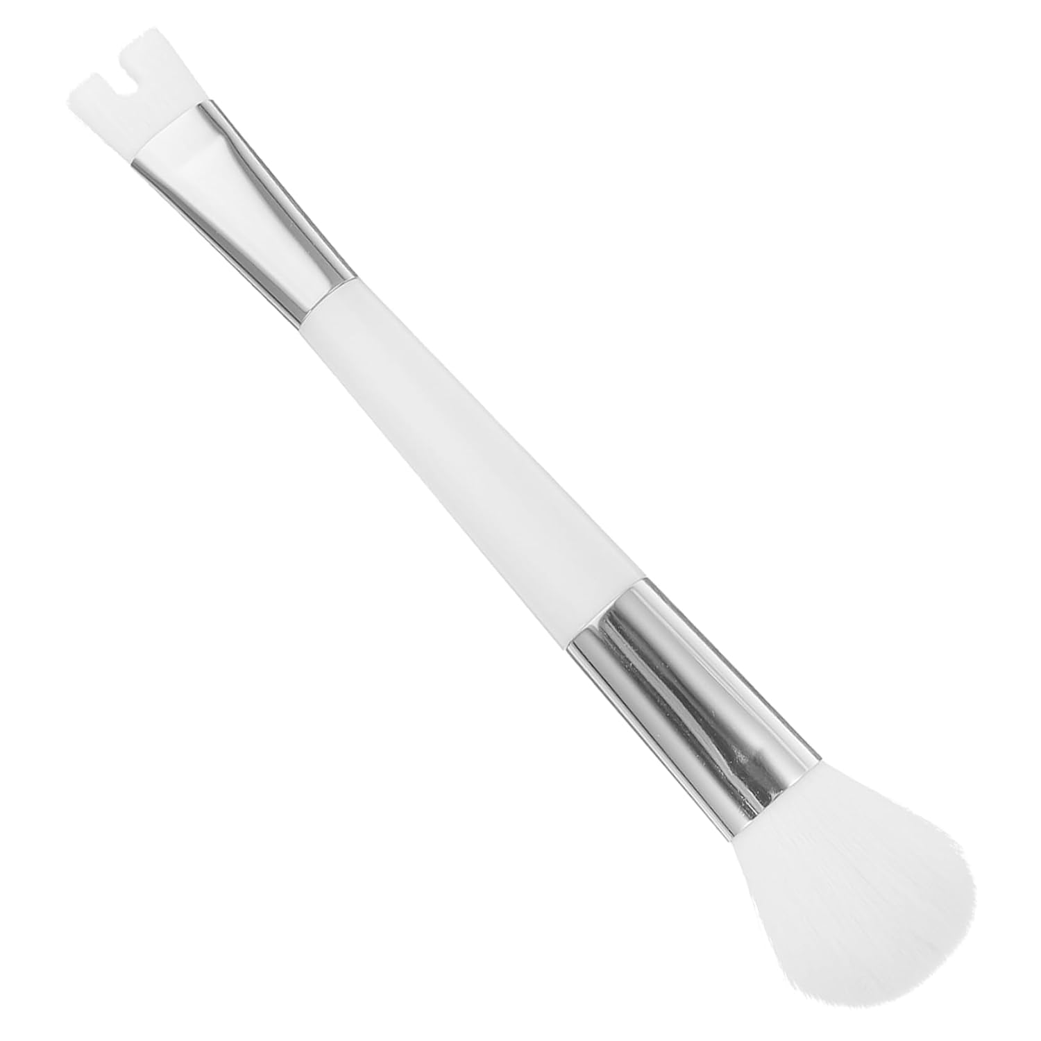 Facial Powder Makeup Brush Dual- Shaped Contour Applicator for Blush and Highlighter Soft Bristles for Even Application Portable Beauty Tool for Professional and Amateur Use