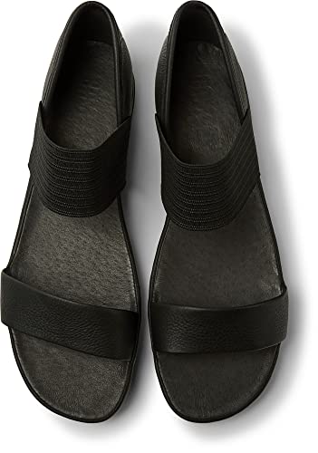 Camper Womens Right Nina Flat Sandal, Black, 10 Us #TOP2