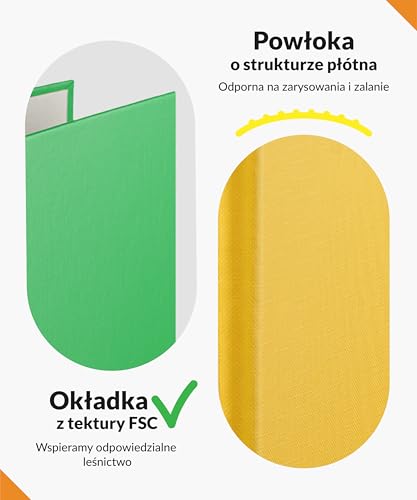 Segregatory Biurowe Eazy na Dokumenty A4 - Grzbiet 7 cm - 25x Segregator w Dowolnym Kolorze (Żółty)