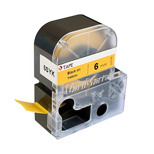 Fesjoy Fita adesiva de substituição de tubo termorretrátil para impressão de fita adesiva preta em b