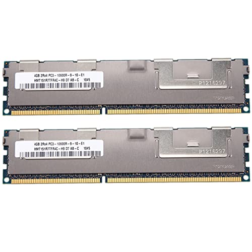 Uikdjgu 2X Memoria RAM DDR3 de 4GB 2Rx4 PC3-10600R 1.5V 1333MHz ECC 240-Pin Server RAM HMT151R7TFR4C