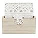 Juvale Wooden Coasters Set of 6-3.8 in, White, Square, Farmhouse Style - Coaster Holder for Coffee Table & Bar Decor - Kitchen & Living Room Decor