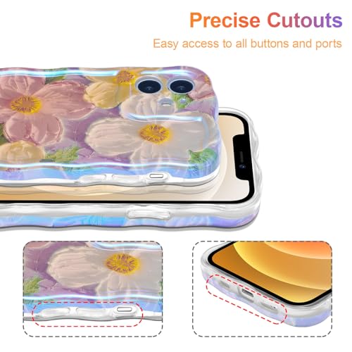 Coque iPhone 12 polyuréthane thermoplastique protection motif fleurs rétro rose - 5