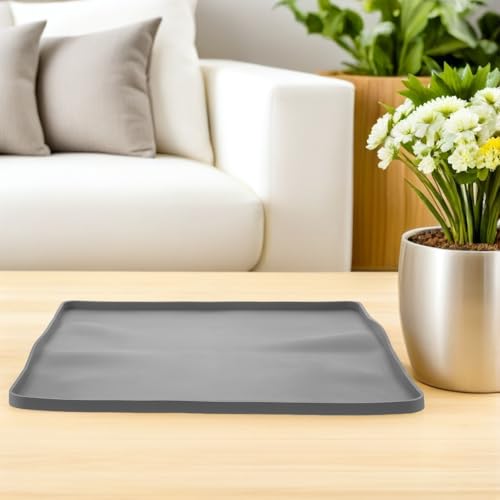 Bandeja de goteo para deshumidificador de silicona rectangular con borde elevado para hogar 4
