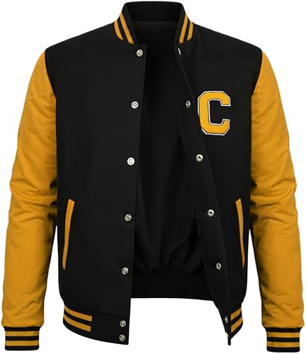 Image of Decrum Letterman Jacket Men - Casual High School Baseball Varsity Style Mens Bomber Jackets