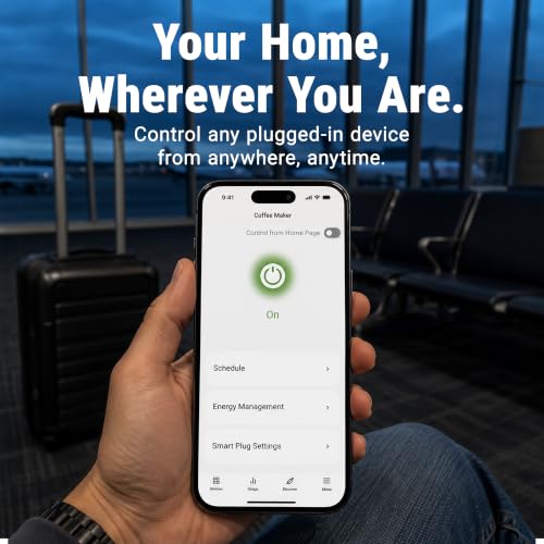 Emporia Energy Monitoring Smart Plug, WiFi Smart Outlet Plug Works with Alexa and Google Home - 15a WiFi Outlet with Timer, Mobile App, Home Energy Monitor, Scheduling - 2.4ghz WiFi Only (4 Pack) - Image 4