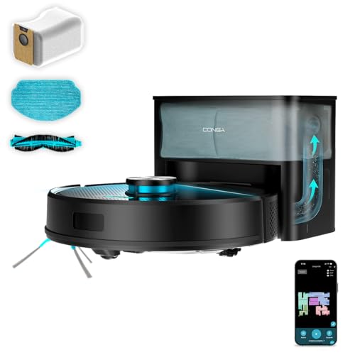 Cecotec Saugroboter Conga Y50 X-Treme Neo. Laser-Navigation, Absaugstation, 5000 Pa, 12 Wochen Unabhängigkeit, Multifunktionsbürste… – Ansicht 1