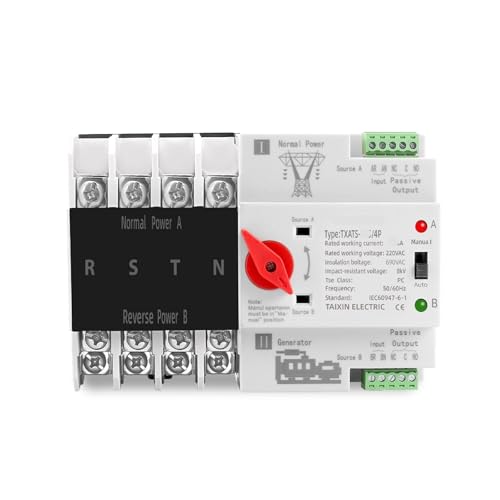 Inverseur source ATS 4P commutateur transfert automatique pour éviter coupure courant 100A