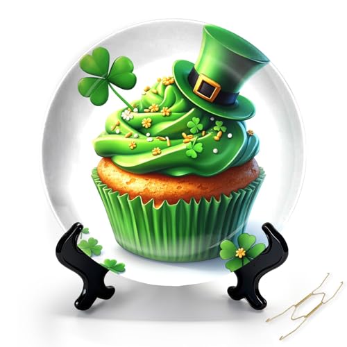 HABEN ARTWORK St Patricks Day Decorative Ceramic Plates for Display