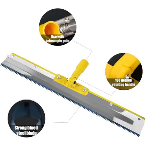 Stachelwalze Ausgleichsmasse Werkzeug Set mit Nagelschuhe, Edelstahl Abzieher, Teleskopstange 162cm (inkl. Farbroller & Spachtel) für Selbstnivellierender Estrich​