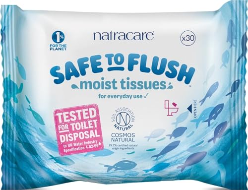 Safe To Flush Moist Tissues 30 Count