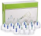 HdGLfdKfb Dispositivo de ventosas de 14 Piezas Conjunto de Terapia de ventosas Conjuntos de ventosas al vacío para Uso doméstico