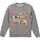 [igsticker] プリント トレーナー 8.8オンス メンズ レディース ユニセックス 長袖 スウェット S サイズ クルーネック グレー 015443 節分 鬼 梅 イベント 節句