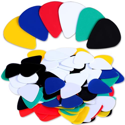 120 Stück Bunte Plektrum Set Guitar Picks In 3 Verschiedenen Stärken (0,46 Mm, 0,71 Mm, 0,96 Mm) Plektren Gitarre Gitarrenplektren Für Bass E-Gitarre Akustikgitarre (3 x 2.4cm)