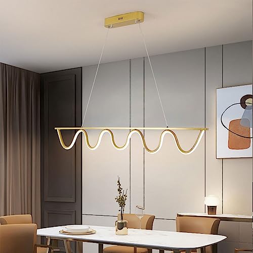 Lustre LED à ondes longues architectural au design minimaliste suspendu - 2