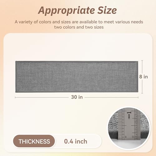 PADOOR Non Slip Stair-Treads Indoor 15PCS, Stair Treads for Wooden Steps Rubber Backing, Carpet Stair Treads Residue Free, Stair Runner Durable Stair Rugs for Kids and Dogs 8"x30" Grey by PADOOR - Image 6