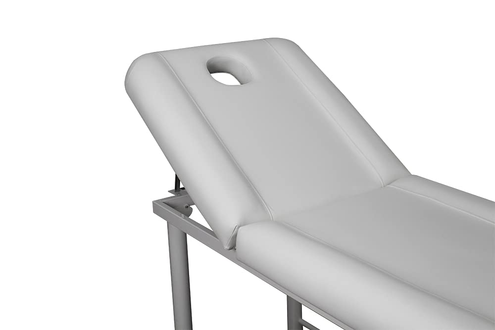 Mira Lettino fisso da massaggio per fisioterapia, estetica e studio medico, mod. ONDA, in acciaio, solido, bianco