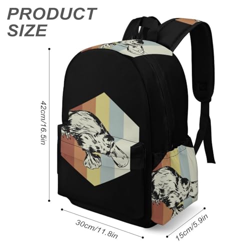Rainbow Platypus Lightweight Travel Laptop Backpack Camping Daypack with Side Pockets for Shopping Work University3